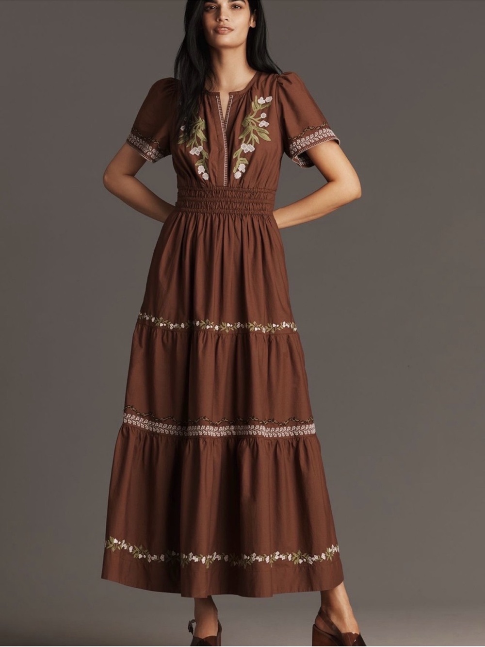 Anthropologie Somerset embroidered dress